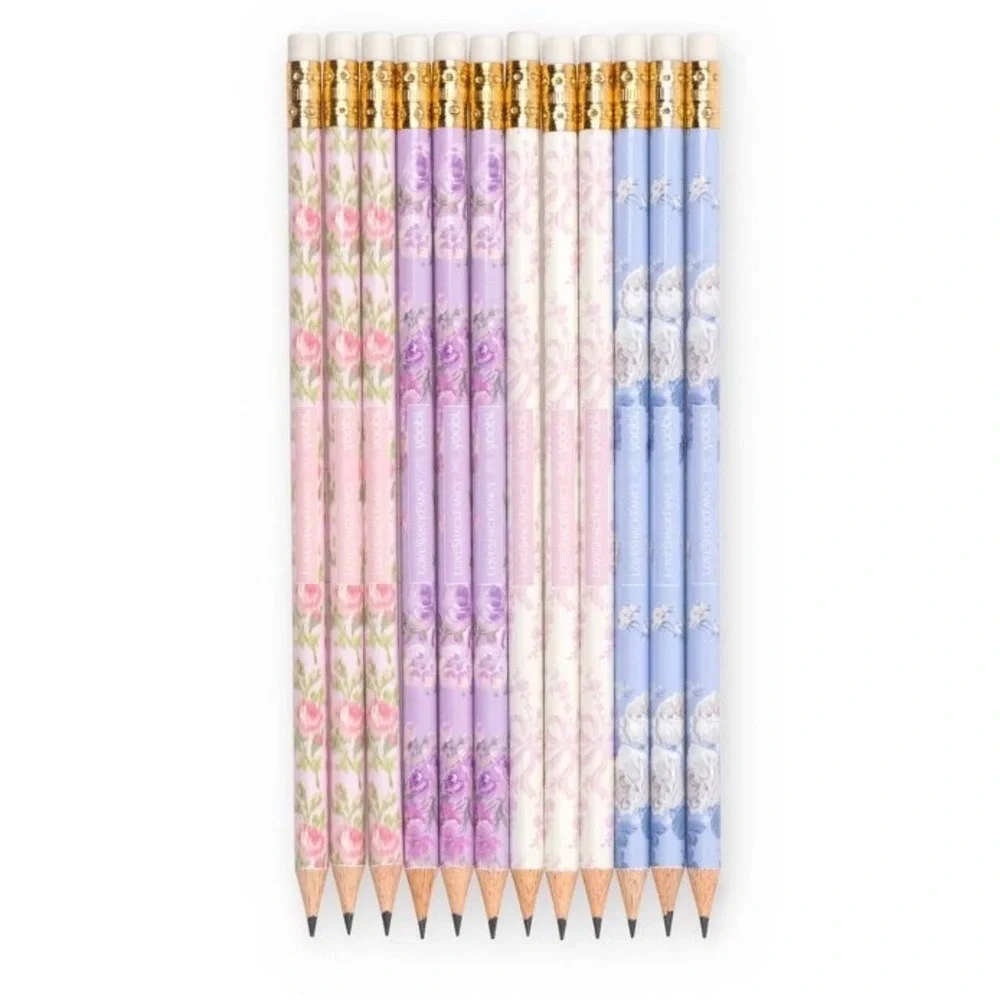 LoveShackFancy x Yoobi Pen and Pencil Set Floral Cottagecore Writing Supplies